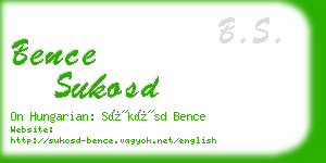 bence sukosd business card